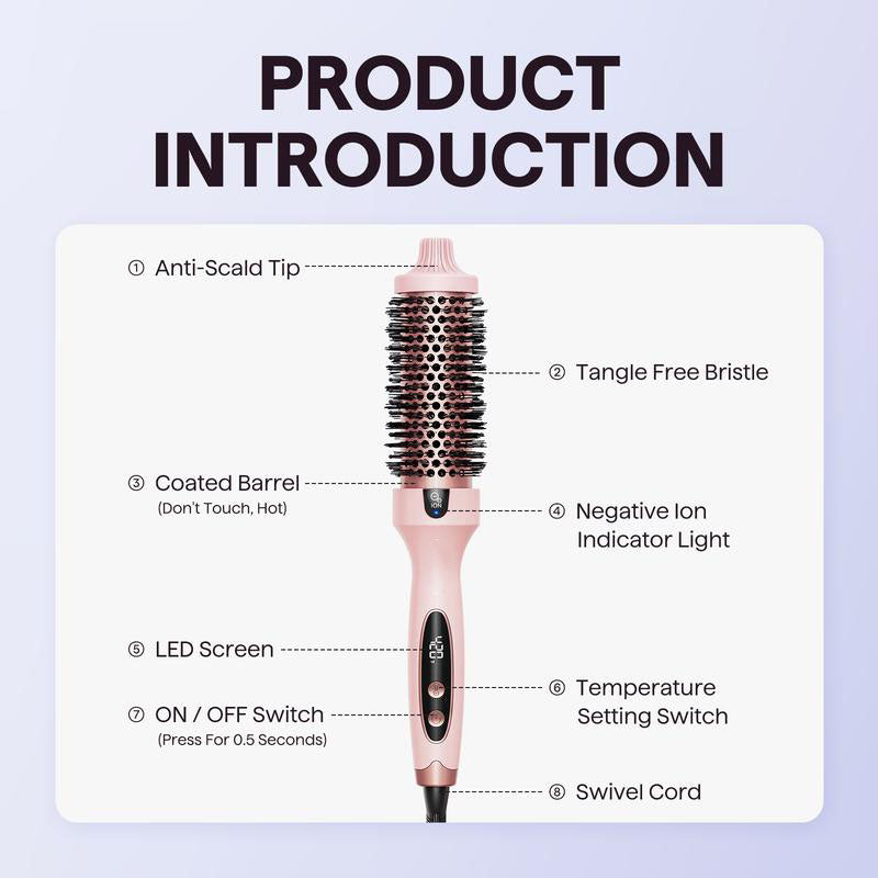 Blowout Boost Ionic Thermal Brush 1 1/2 Inch with LED Display