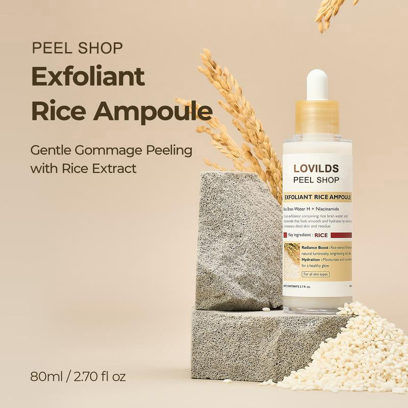 Peel Shot Glow Rice Ampoule Duo - Serums for Brightening, Exfoliating, and Moisturizing -Suitable for All Skin Types