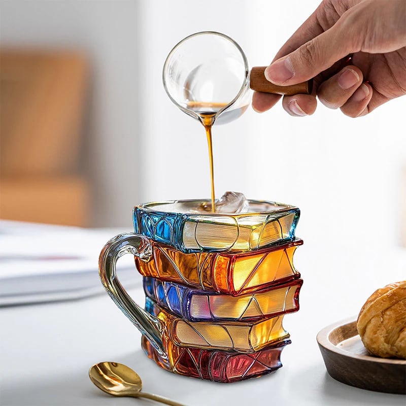 📚☕Painted Book Mug