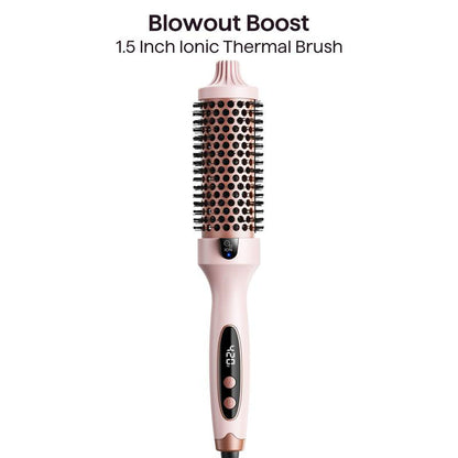 Blowout Boost Ionic Thermal Brush 1 1/2 Inch with LED Display