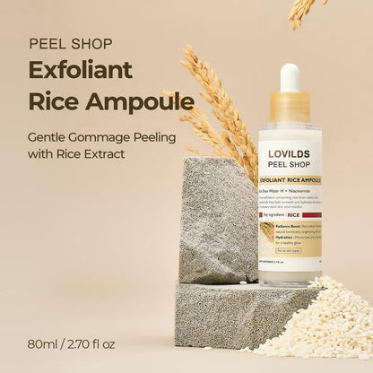 Peel Shot Glow Rice Ampoule Duo - Serums for Brightening, Exfoliating, and Moisturizing -Suitable for All Skin Types