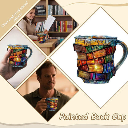 📚☕Painted Book Mug