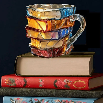 📚☕Painted Book Mug