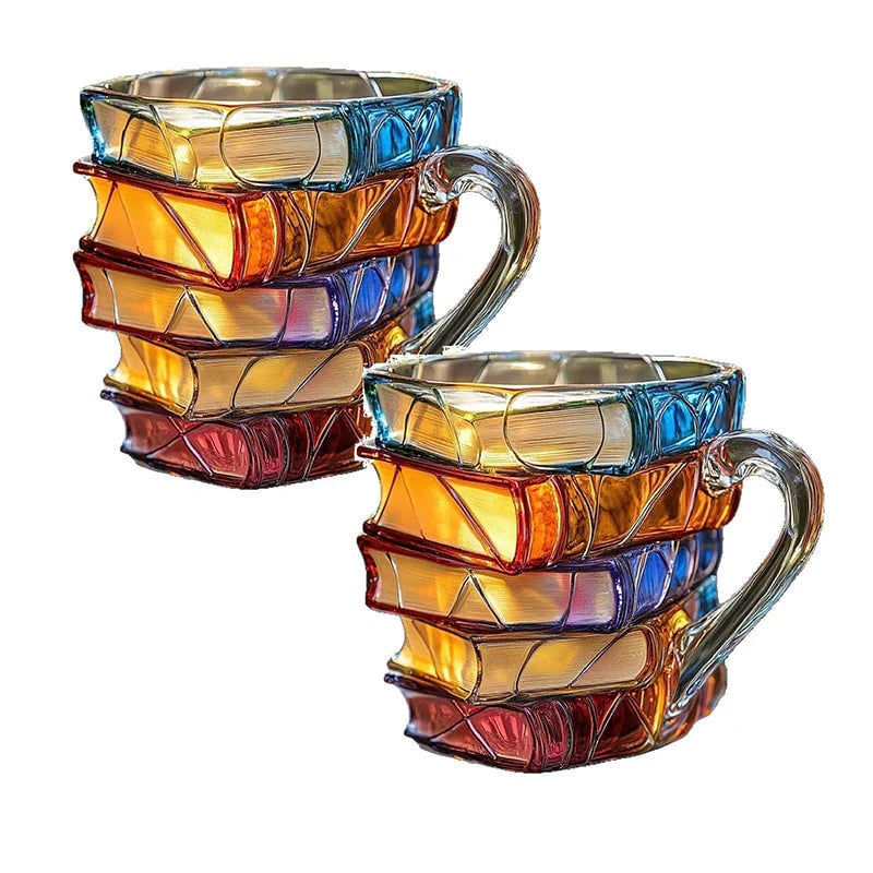 📚☕Painted Book Mug