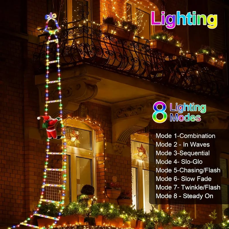 🎄2025 Christmas Sales🎅2025 Christmas Santa Climbing Stairs Light