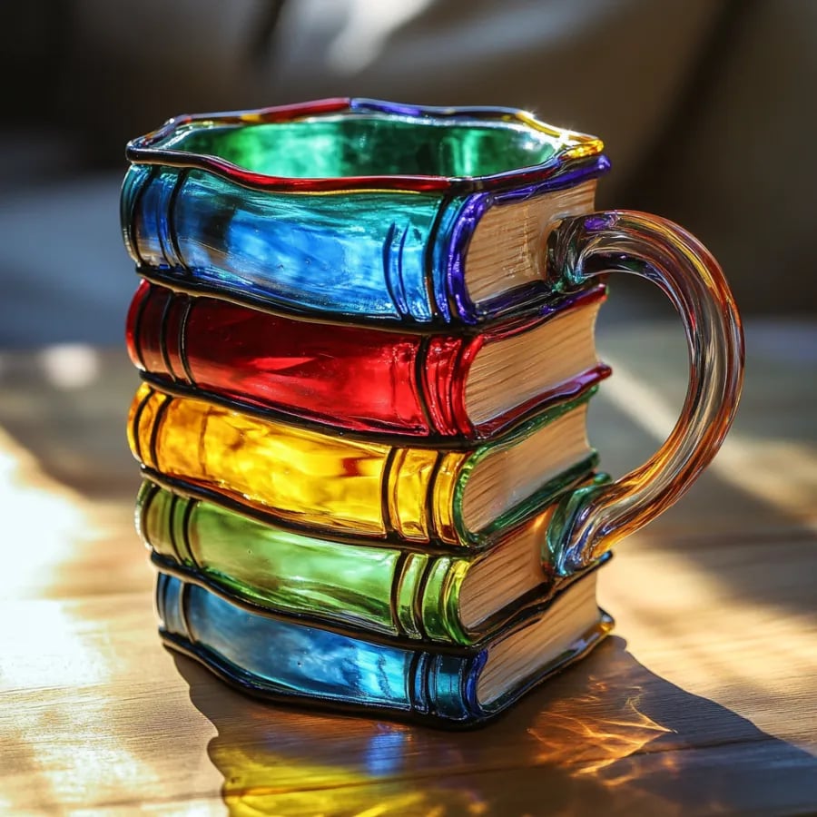 📚☕Painted Book Mug