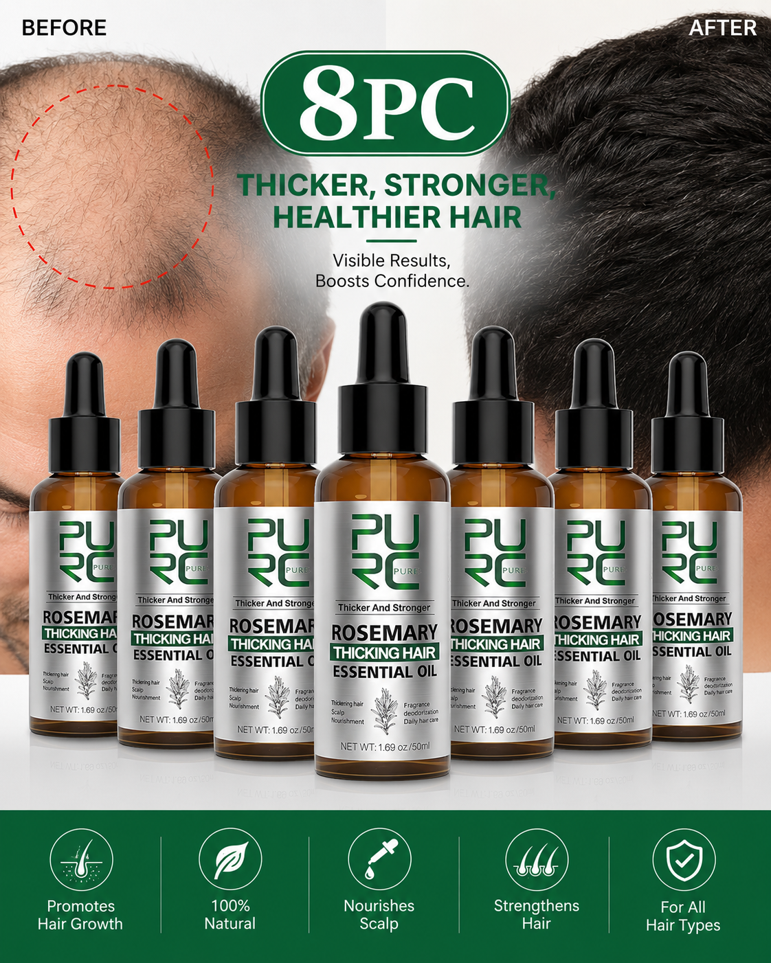 🌱 Organic Rosemary Hair Growth Oil