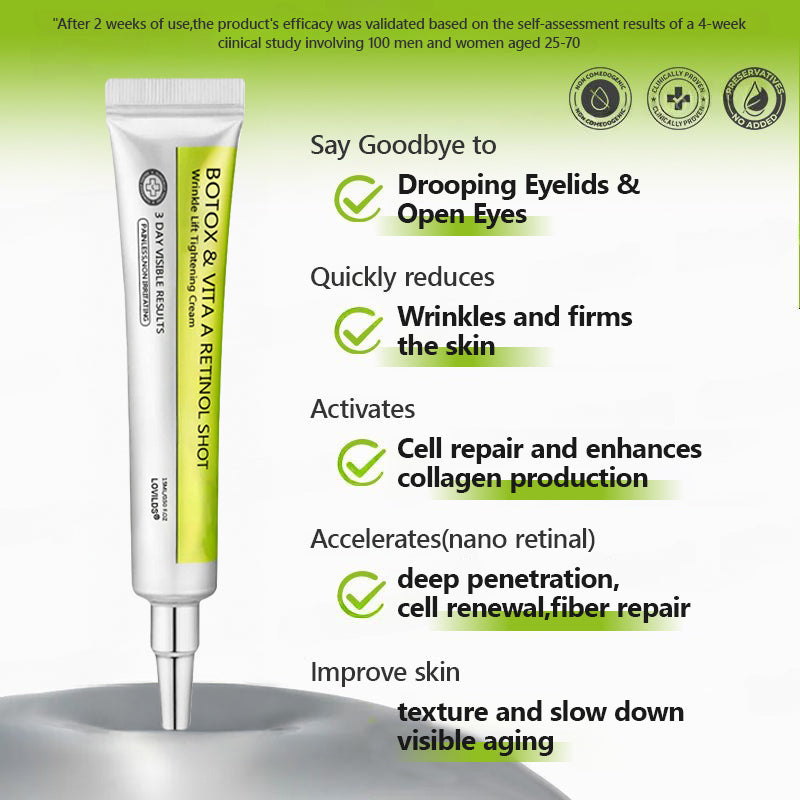 𝑶𝒇𝒇𝒊𝒄𝒊𝒂𝒍 𝑺𝒕𝒐𝒓𝒆👍| Regain youthful skin nown 💫LOVILDS® BOTOX & VITA A RETINOL SHOT Wrinkle Lift Tightening Cream