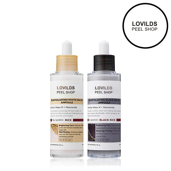 Peel Shot Glow Rice Ampoule Duo - Serums for Brightening, Exfoliating, and Moisturizing -Suitable for All Skin Types