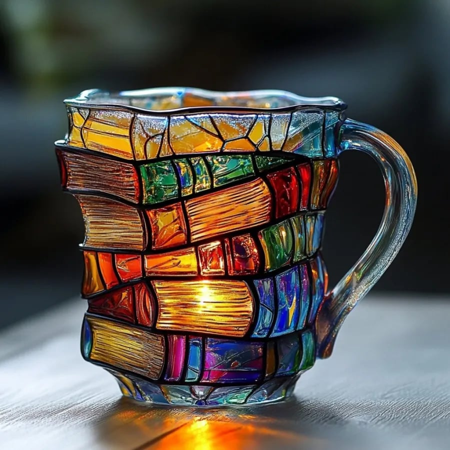 📚☕Painted Book Mug