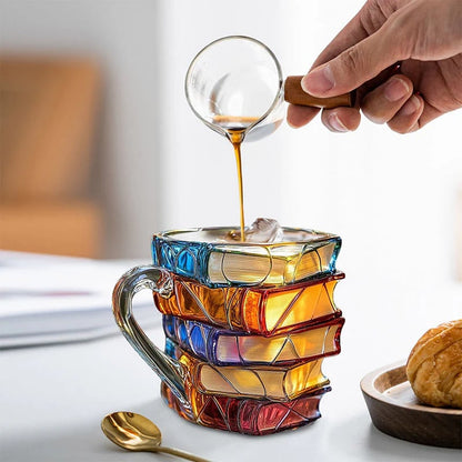 📚☕Painted Book Mug